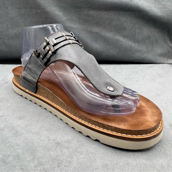 Taos Stupendous Sandal Women’s Size 8.5 Steel Leather Boho Thong - Picture 8 of 14